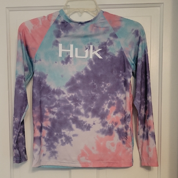Huk Kids Colorful Tie-Dye Rashguard - Picture 1 of 3